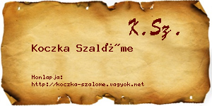 Koczka Szalóme névjegykártya